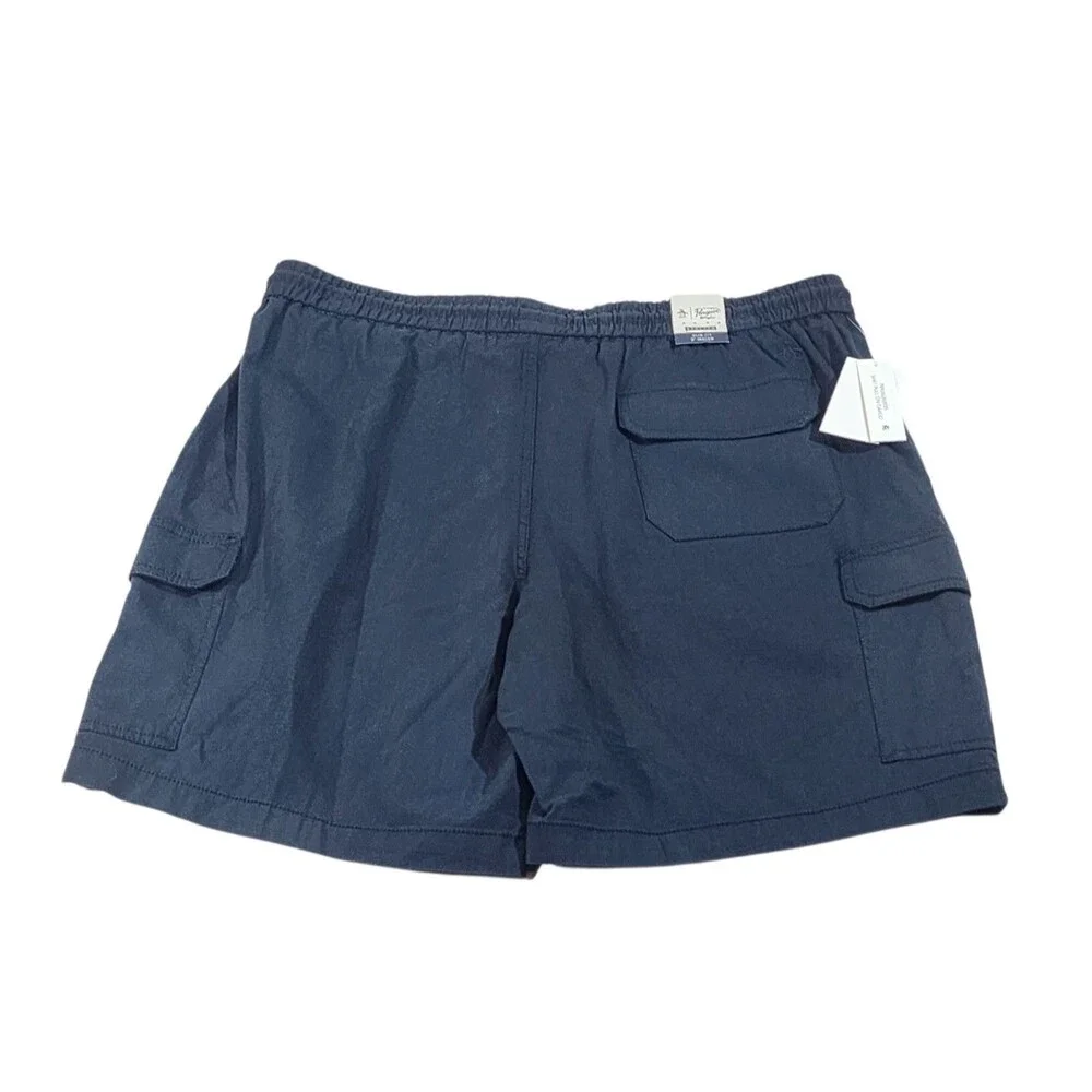 Penguin Mens Slim Fit Stretch Cargo Shorts XL Dark Sapphire Nwt Casual Golf Work